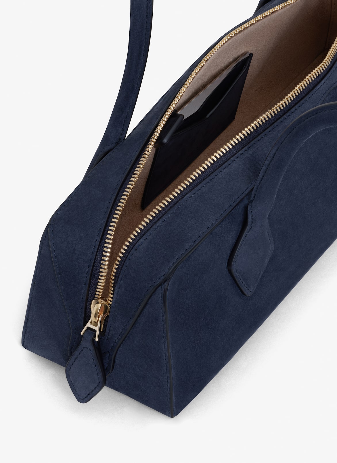 LE TECKEL MEDIUM BAG IN NUBUK CALFSKIN ALAÏA DARK BLUE LE TECKEL MEDIUM BAG IN NUBUK CALFSKIN